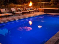 inground pool that is fiberglass